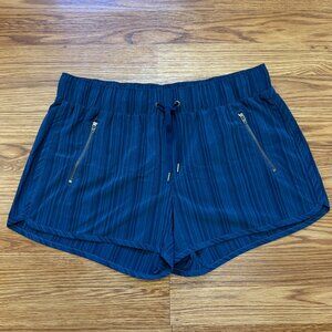 Two-tone Striped Blue Athleta Athletic Shorts